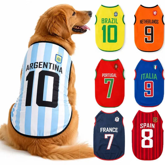 Pawinos™ Sport Team Dog Jersey – Breathable Mesh Shirt for Small & Medium Dogs