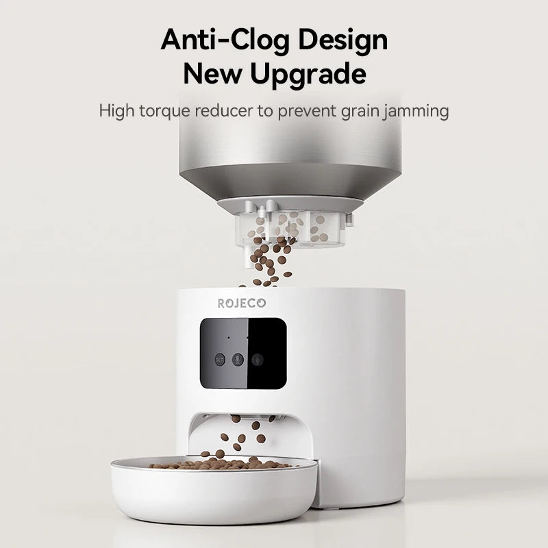 Pawinos™ Smart Automatic Pet Feeder – WiFi App-Controlled 4.5L Food Dispenser for Cats & Dogs