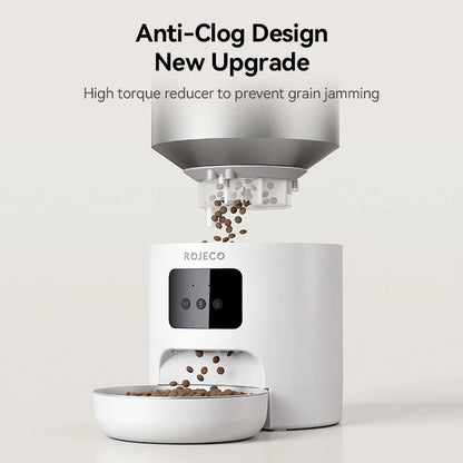 Pawinos™ Smart Automatic Pet Feeder – WiFi App-Controlled 4.5L Food Dispenser for Cats & Dogs