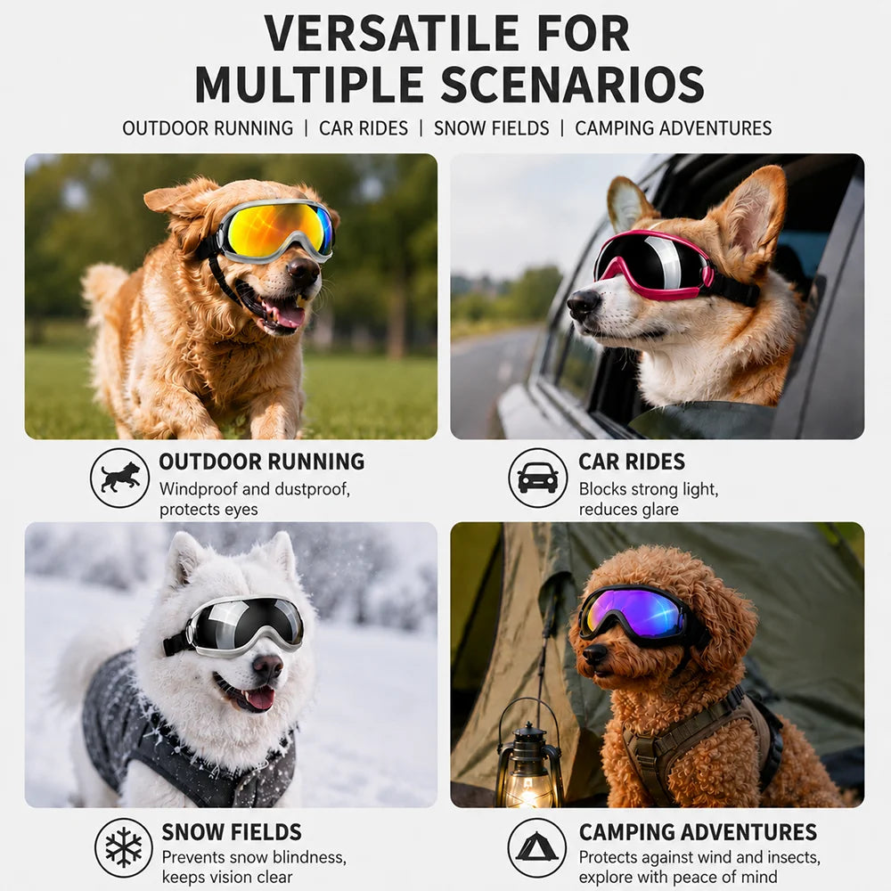 Pawinos™ UV Protection Dog Goggles – Sunglasses for Small & Medium Dogs