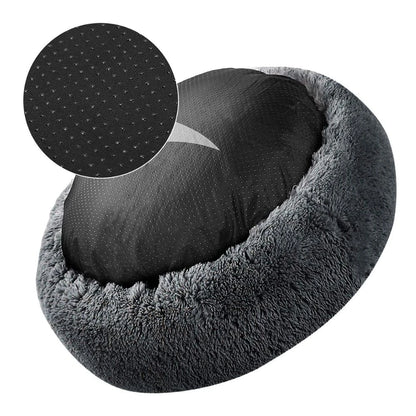 Pawinos™ Calming Donut Dog Bed – Plush Washable Bed for Small, Medium & Large Dogs
