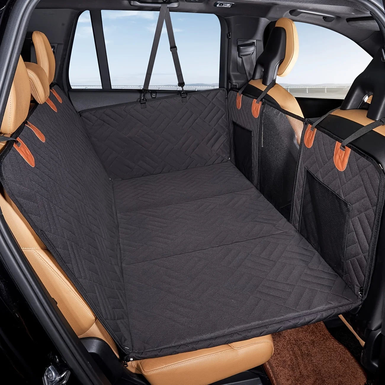 Pawinos™ Waterproof Dog Car Seat Cover – Scratch-Resistant Hammock for Cars & SUVs