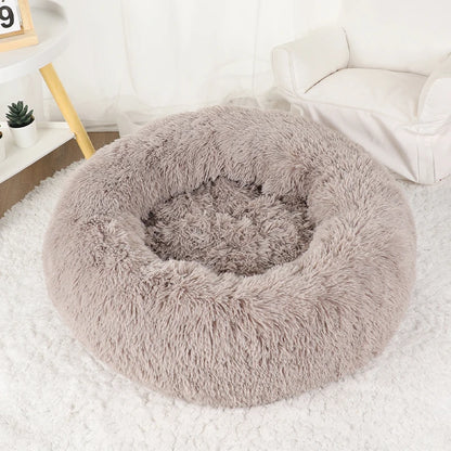 Pawinos™ Calming Donut Dog Bed – Plush Washable Bed for Small, Medium & Large Dogs