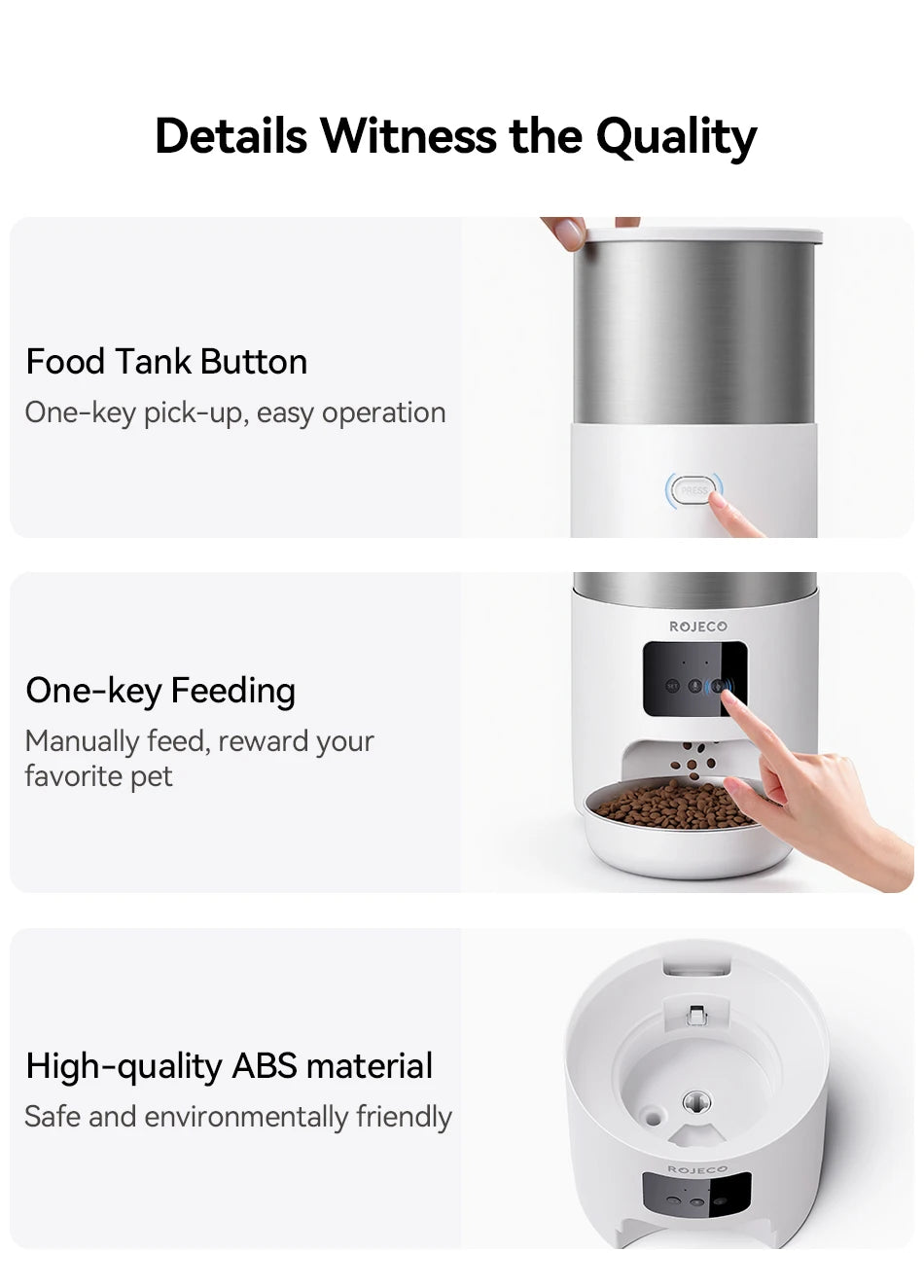 Pawinos™ Smart Automatic Pet Feeder – WiFi App-Controlled 4.5L Food Dispenser for Cats & Dogs