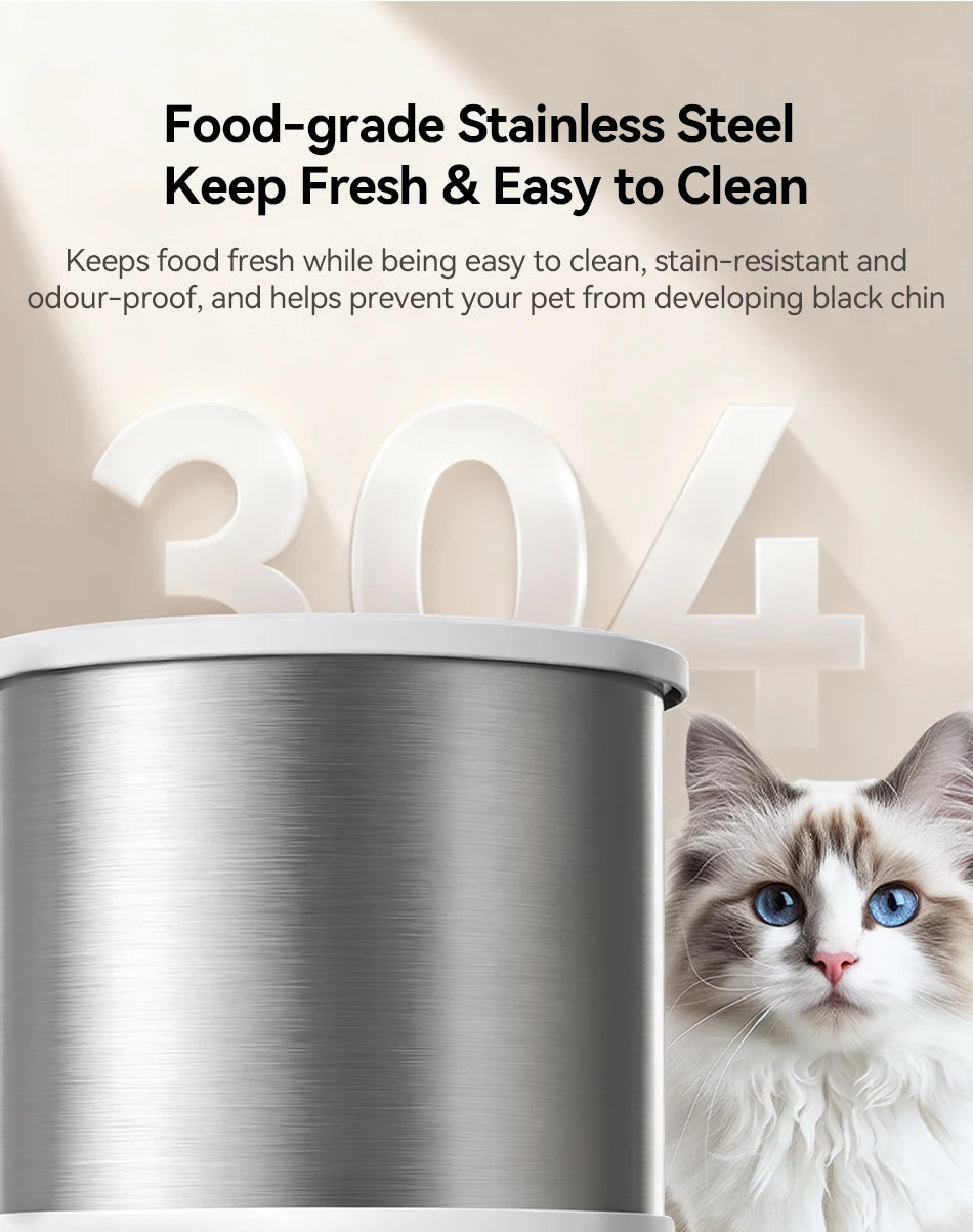 Pawinos™ Smart Automatic Pet Feeder – WiFi App-Controlled 4.5L Food Dispenser for Cats & Dogs