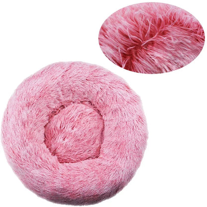 Pawinos™ Plush Round Dog Bed – Calming Washable Bed for Small, Medium & Large Dogs