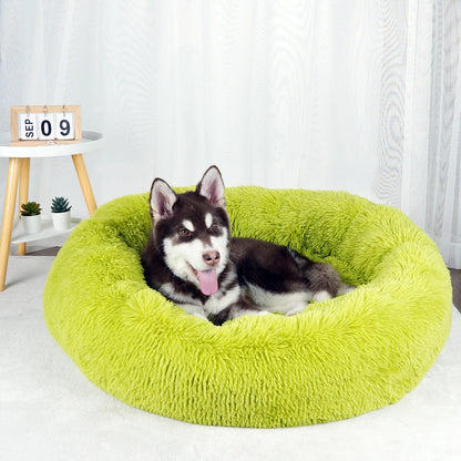 Pawinos™ Calming Donut Dog Bed – Plush Washable Bed for Small, Medium & Large Dogs