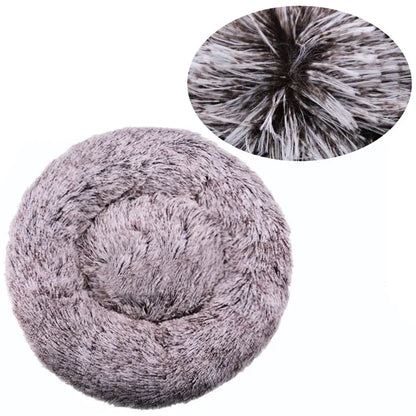 Pawinos™ Plush Round Dog Bed – Calming Washable Bed for Small, Medium & Large Dogs