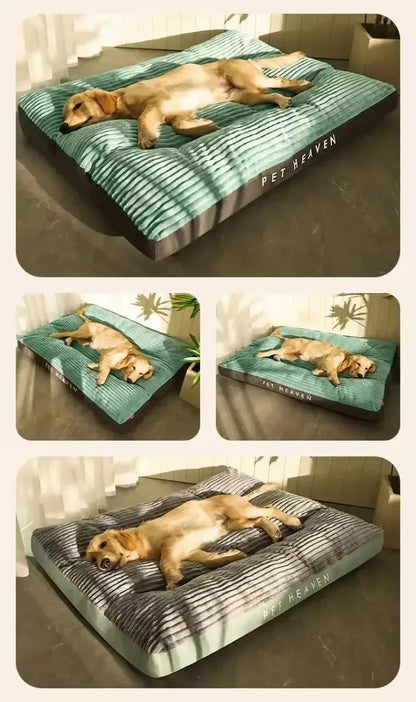 Pawinos™ Large Dog Bed – Washable Corduroy Pet Mat for Medium & Large Dogs