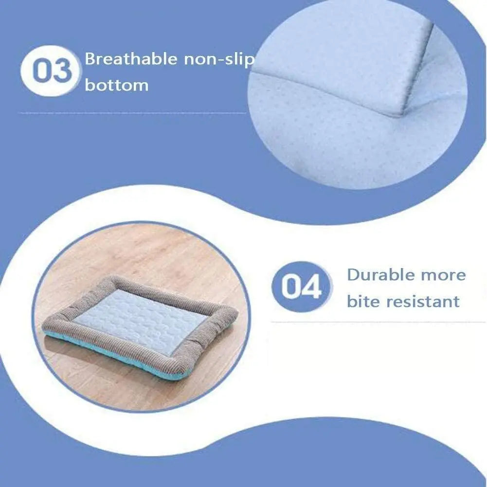 Pawinos™ Cooling Pet Mat – Breathable Summer Bed for Dogs & Cats