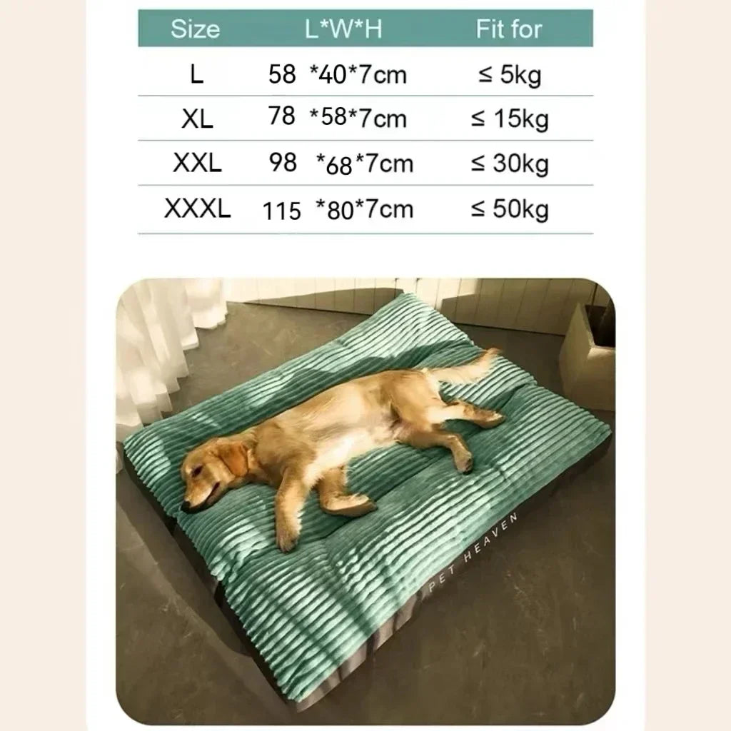 Pawinos™ Large Dog Bed – Washable Corduroy Pet Mat for Medium & Large Dogs