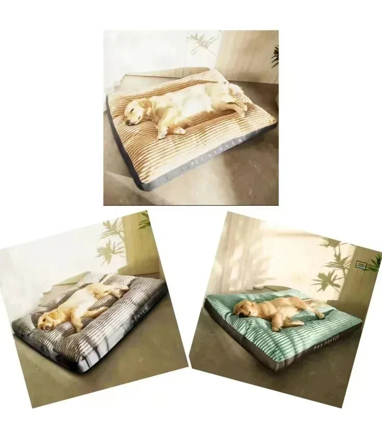 Pawinos™ Large Dog Bed – Washable Corduroy Pet Mat for Medium & Large Dogs