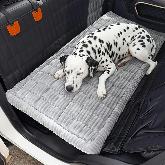 Pawinos™ Plush Dog Car Bed – Non-Slip Washable Travel Cushion for Dogs
