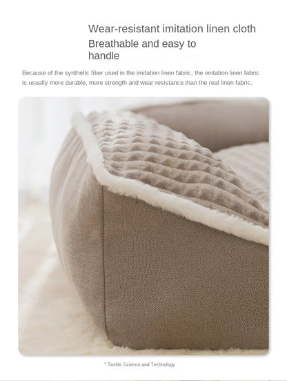 New Cat Bed Dog Pet Bed Kennel Non-Slip Winter Warm Small Dog Kennel Sleeping Removed Washed Soft Puppy Cushion Cat Supplies