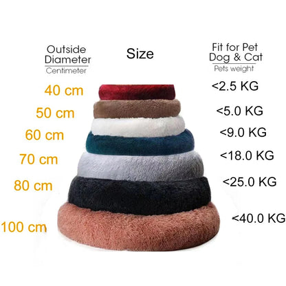 Pawinos™ Calming Donut Dog Bed – Plush Washable Bed for Small, Medium & Large Dogs
