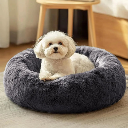 Pawinos™ Calming Donut Dog Bed – Washable Anti-Anxiety Bed for Small & Medium Dogs