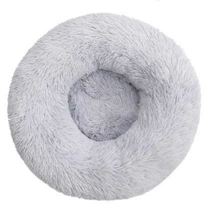 Pawinos™ Plush Round Dog Bed – Calming Washable Bed for Small, Medium & Large Dogs