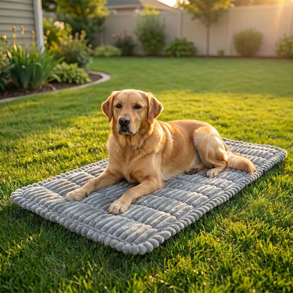 Pawinos™ Plush Dog Car Bed – Non-Slip Washable Travel Cushion for Dogs