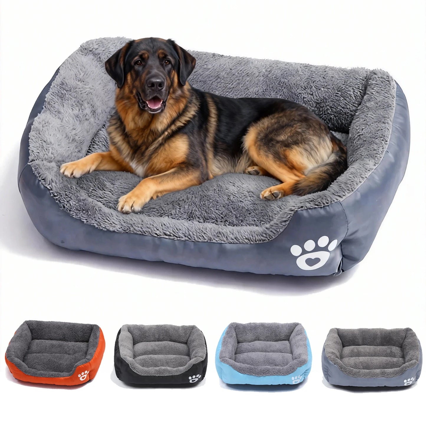 Pawinos™ Plush Dog Sofa Bed – Washable Cozy Pet Bed for Medium & Large Dogs