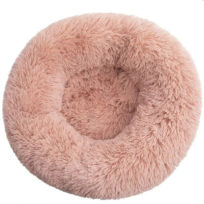 Pawinos™ Plush Round Dog Bed – Calming Washable Bed for Small, Medium & Large Dogs