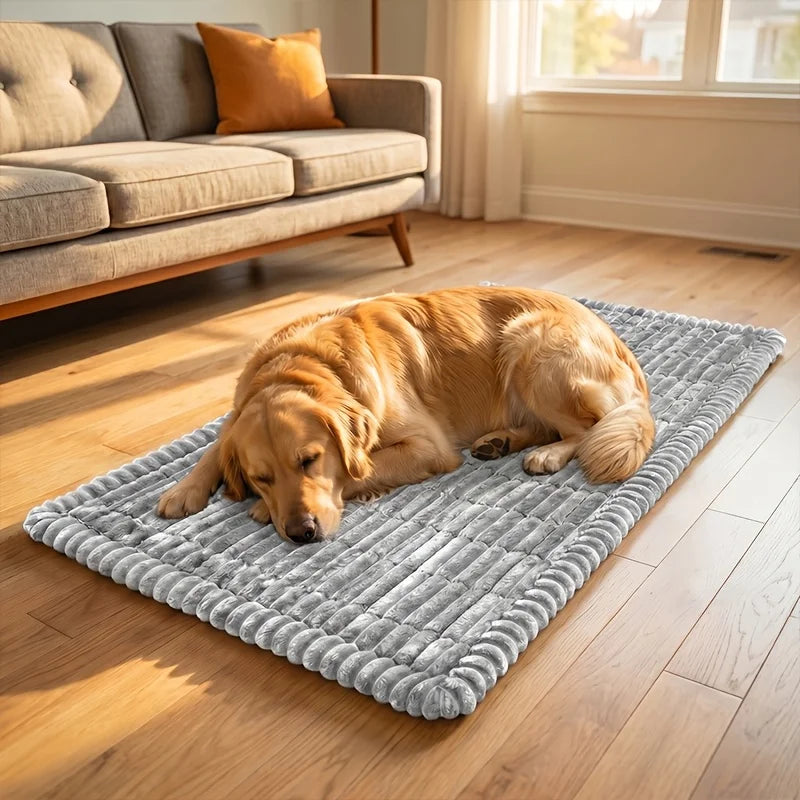 Pawinos™ Plush Dog Car Bed – Non-Slip Washable Travel Cushion for Dogs