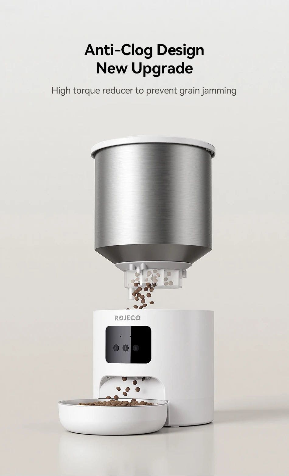 Pawinos™ Smart Automatic Pet Feeder – WiFi App-Controlled 4.5L Food Dispenser for Cats & Dogs