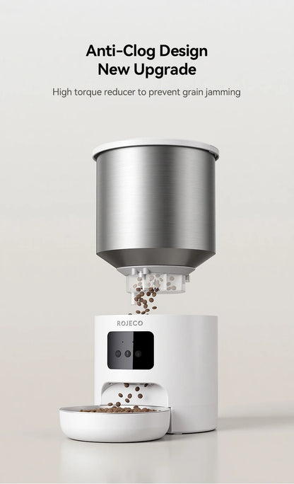 Pawinos™ Smart Automatic Pet Feeder – WiFi App-Controlled 4.5L Food Dispenser for Cats & Dogs