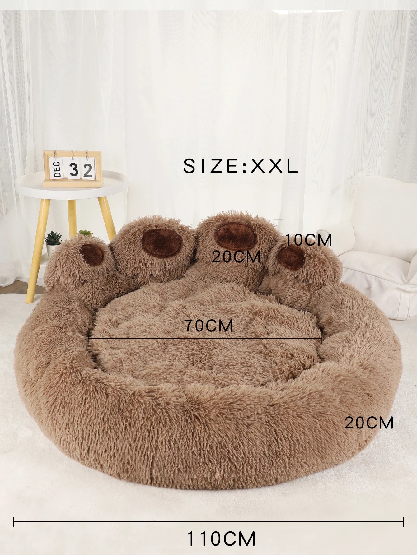 awinos™ Fluffy Plush Dog Bed – Cozy Washable Bed for Small, Medium & Large Dogs