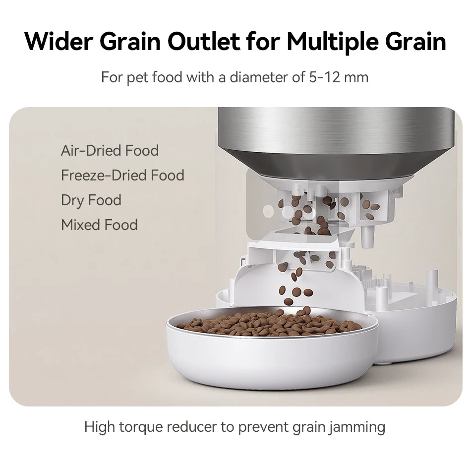 Pawinos™ Smart Automatic Pet Feeder – WiFi App-Controlled 4.5L Food Dispenser for Cats & Dogs