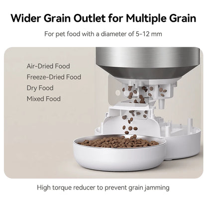 Pawinos™ Smart Automatic Pet Feeder – WiFi App-Controlled 4.5L Food Dispenser for Cats & Dogs