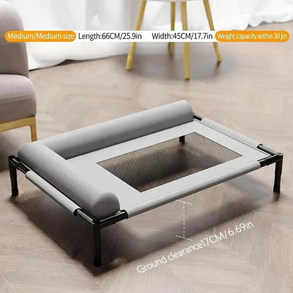 Pawinos™ Elevated Cooling Dog Bed – Breathable Raised Mesh Bed for Small & Medium Dogs