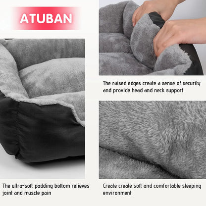 Pawinos™ Plush Dog Sofa Bed – Washable Cozy Pet Bed for Medium & Large Dogs