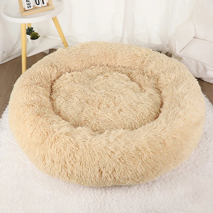 Pawinos™ Calming Donut Dog Bed – Plush Washable Bed for Small, Medium & Large Dogs