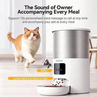 Pawinos™ Smart Automatic Pet Feeder – WiFi App-Controlled 4.5L Food Dispenser for Cats & Dogs