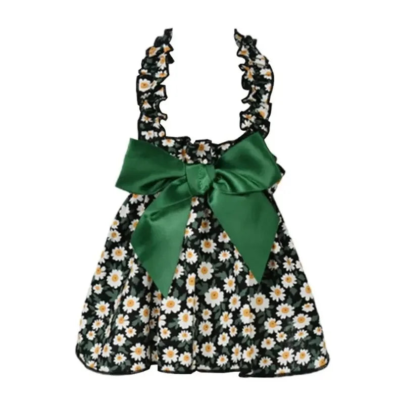 Pawinos™ Floral Dog Dress – Summer Sleeveless Dress for Small Dogs & Cats