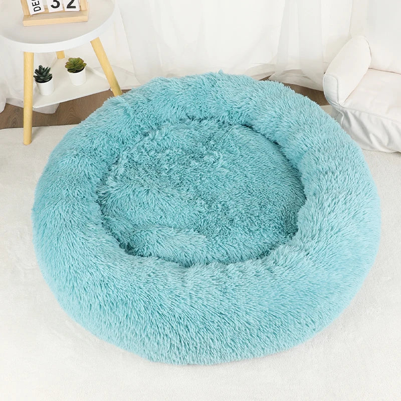 Pawinos™ Calming Donut Dog Bed – Plush Washable Bed for Small, Medium & Large Dogs