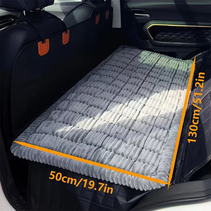 Pawinos™ Plush Dog Car Bed – Non-Slip Washable Travel Cushion for Dogs