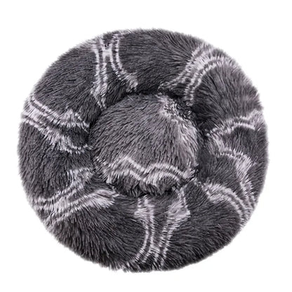 Pawinos™ Plush Round Dog Bed – Calming Washable Bed for Small, Medium & Large Dogs