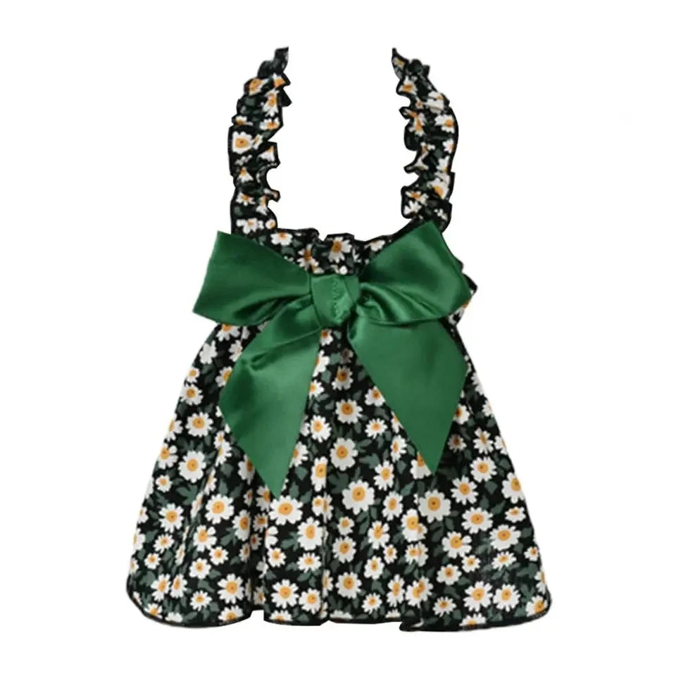 Pawinos™ Floral Dog Dress – Summer Sleeveless Dress for Small Dogs & Cats