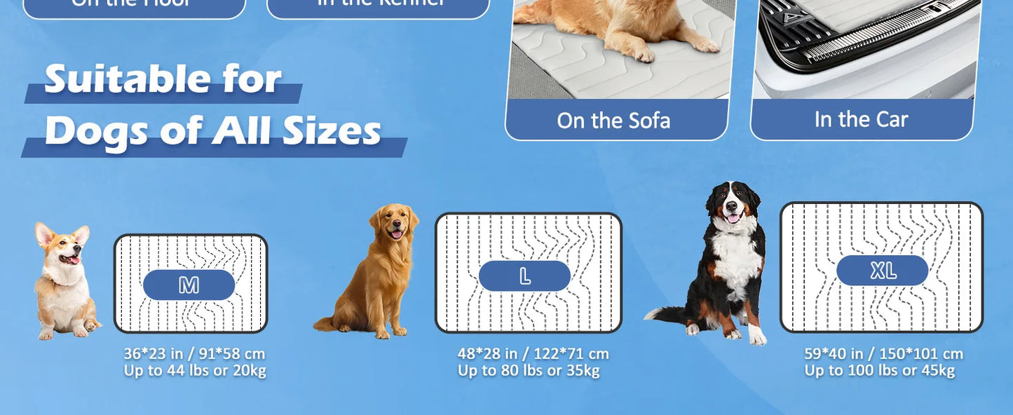 Pawinos™ Cooling Pet Mat for Dogs & Cats | Self-Cooling Summer Sleeping Pad