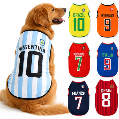 Pawinos™ Sport Team Dog Jersey – Breathable Mesh Shirt for Small & Medium Dogs