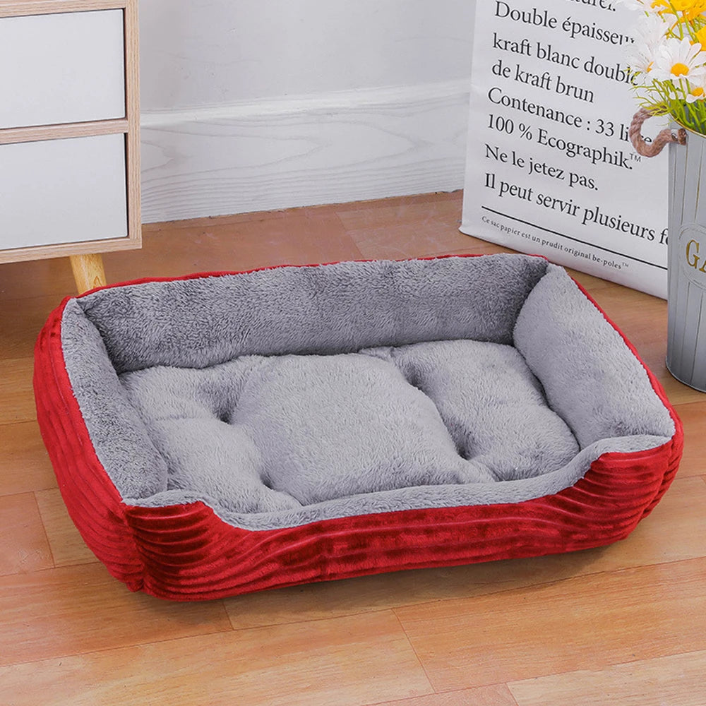 Pawinos™ Plush Dog Sofa Bed – Washable Cozy Pet Bed for Medium & Large Dogs