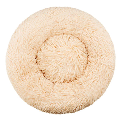 Pawinos™ Plush Round Dog Bed – Calming Washable Bed for Small, Medium & Large Dogs