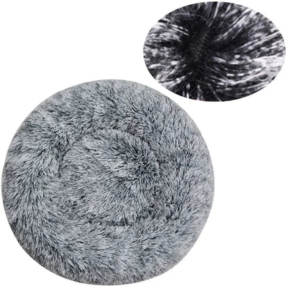 Pawinos™ Plush Round Dog Bed – Calming Washable Bed for Small, Medium & Large Dogs