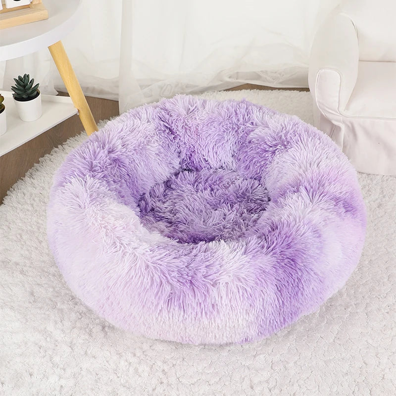Pawinos™ Calming Donut Dog Bed – Plush Washable Bed for Small, Medium & Large Dogs