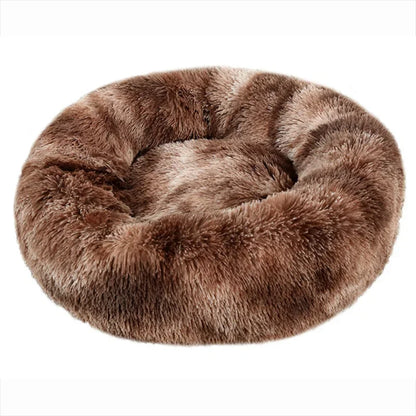 Pawinos™ Plush Round Dog Bed – Calming Washable Bed for Small, Medium & Large Dogs