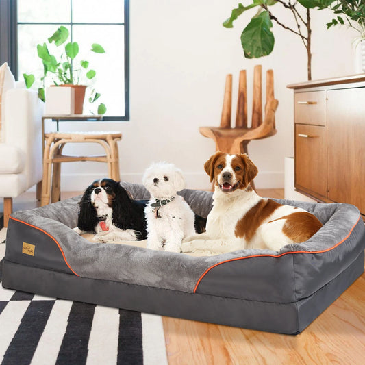Pawinos™ Orthopedic Dog Bed – Memory Foam Pet Bed with Removable Washable Cover