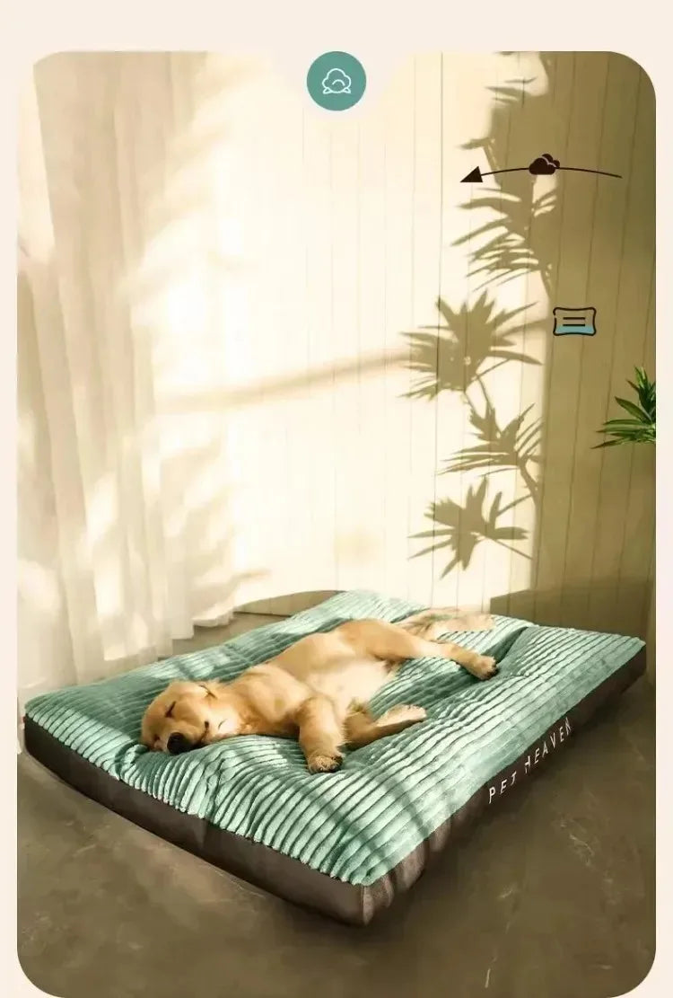 Pawinos™ Large Dog Bed – Washable Corduroy Pet Mat for Medium & Large Dogs