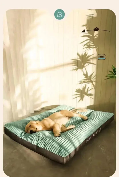 Pawinos™ Large Dog Bed – Washable Corduroy Pet Mat for Medium & Large Dogs