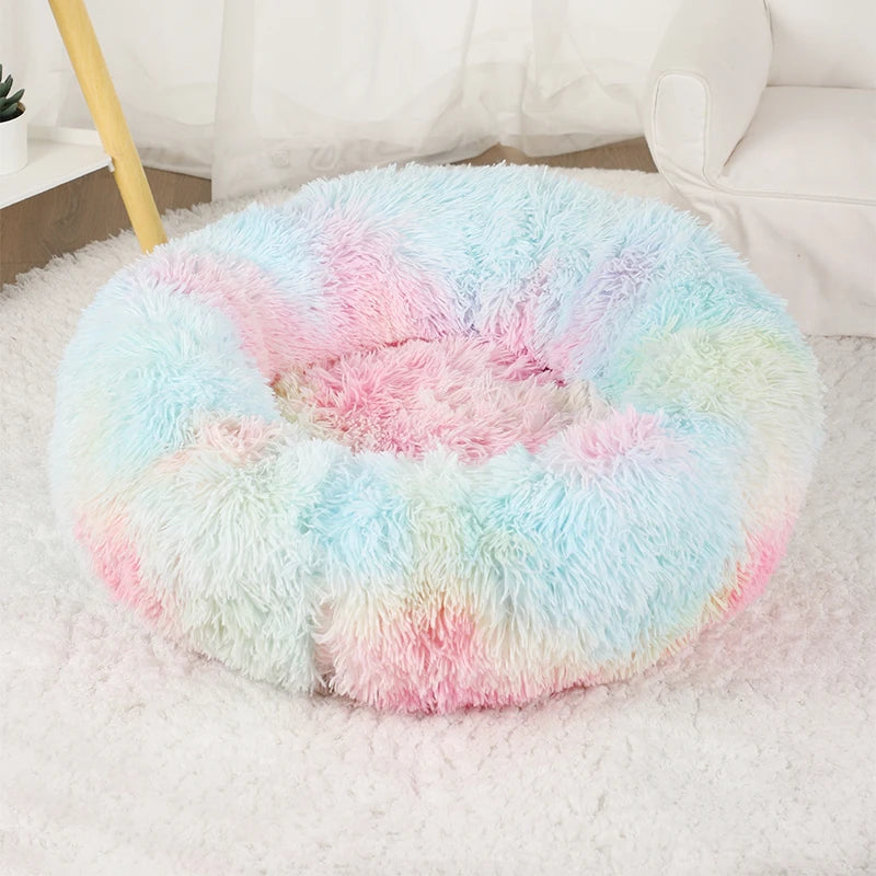 Pawinos™ Calming Donut Dog Bed – Plush Washable Bed for Small, Medium & Large Dogs